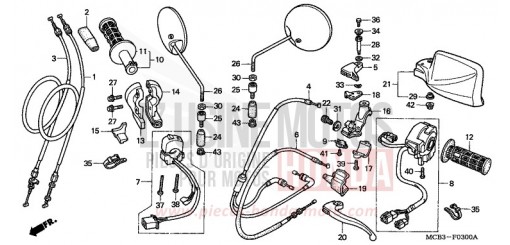 COMMUTATEUR/CABLE XL650VY de 2000